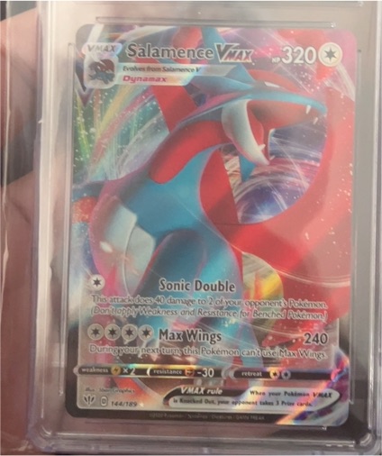 2020 Pokemon Darkness Ablaze #144 Salamence VMAX — front