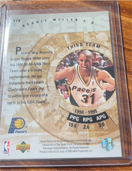 1994-95 Upper Deck #179 Reggie Miller — front