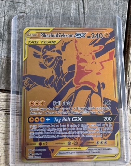 Pokémon TCG SM248 Pikachu & Zekrom GX Tag Team Gold Promo — front