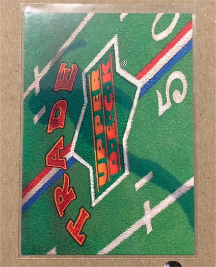 1993 Upper Deck #RE1 Rookie Exchange Trade Card — front