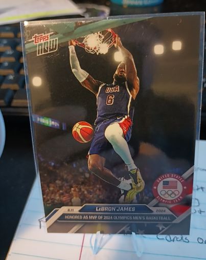 2024 Topps Now #30 LeBron James Team USA Olympics MVP — front