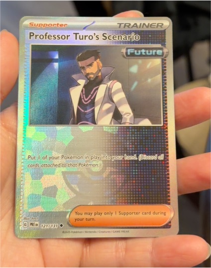 2023 Pokémon Prismatic Evolutions #121 Professor Turo's Scenario — front