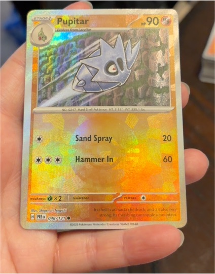 2025 Pokémon Prismatic Evolutions #048 Pupitar — front