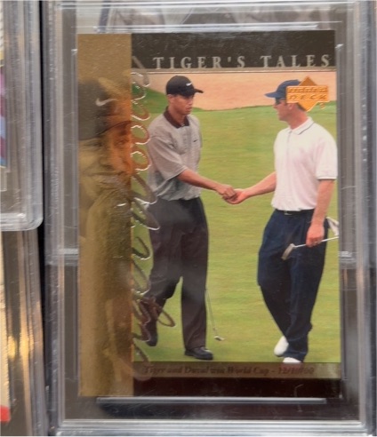 2001 Upper Deck Tiger's Tales #TT30 Tiger Woods, David Duval — front