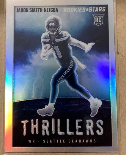2023 Panini Rookies & Stars #TH-27 Jaxon Smith-Njigba Thrillers Silver Prizm RC — front