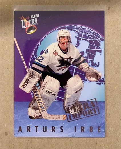 1992-93 Fleer Ultra #5 Arturs Irbe Ultra Imports — front