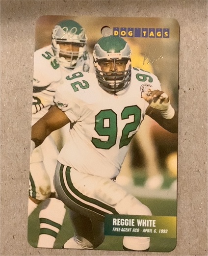 1993 Chris Martin Enterprises Dog Tags #64 Reggie White — front