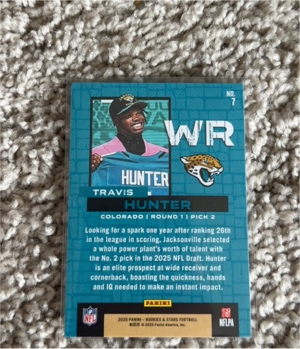 2025 Panini Rookies & Stars #7 Travis Hunter — front