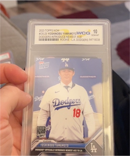 2023 Topps Now #OS-25 Yoshinobu Yamamoto — front