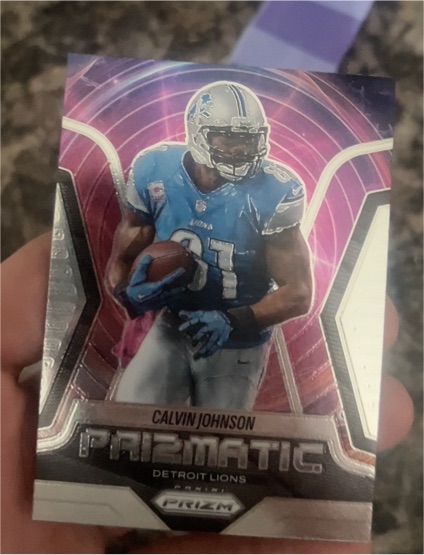 2025 Panini Prizm #17 Calvin Johnson Prizmatic — front