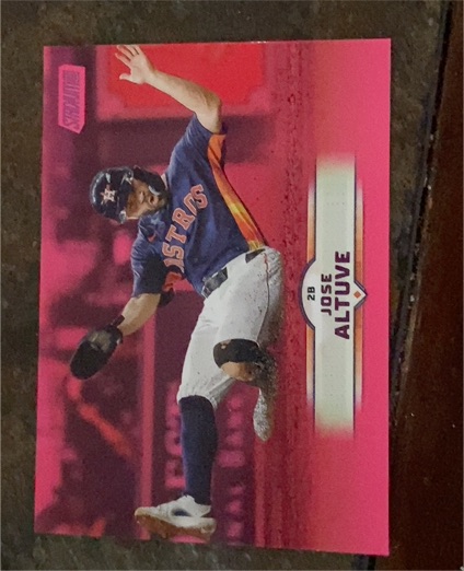 2025 Topps Stadium Club #97 Jose Altuve Pink Parallel — front