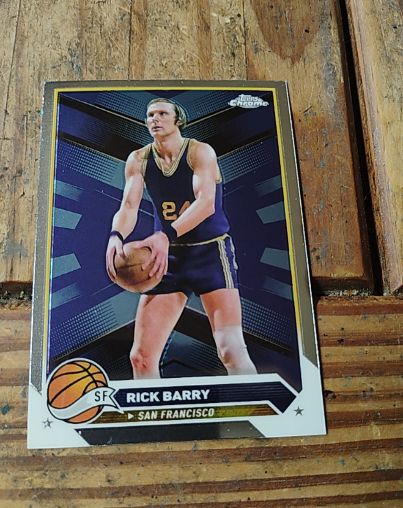 2023-24 Topps Chrome #193 Rick Barry San Francisco Warriors — front