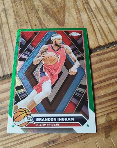 2023-24 Topps Chrome #150 Brandon Ingram Green Refractor — front