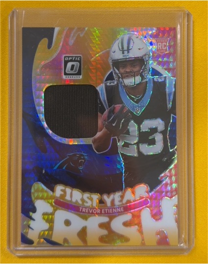 2025 Donruss Optic #FYFBH-TEE Trevor Etienne First Year Fresh Patch — front