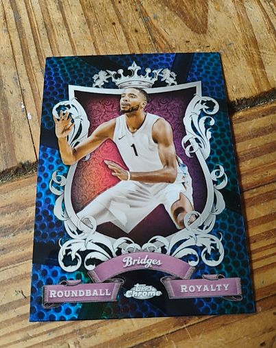 2023-24 Topps Chrome #RR-15 Mikal Bridges Roundball Royalty — front
