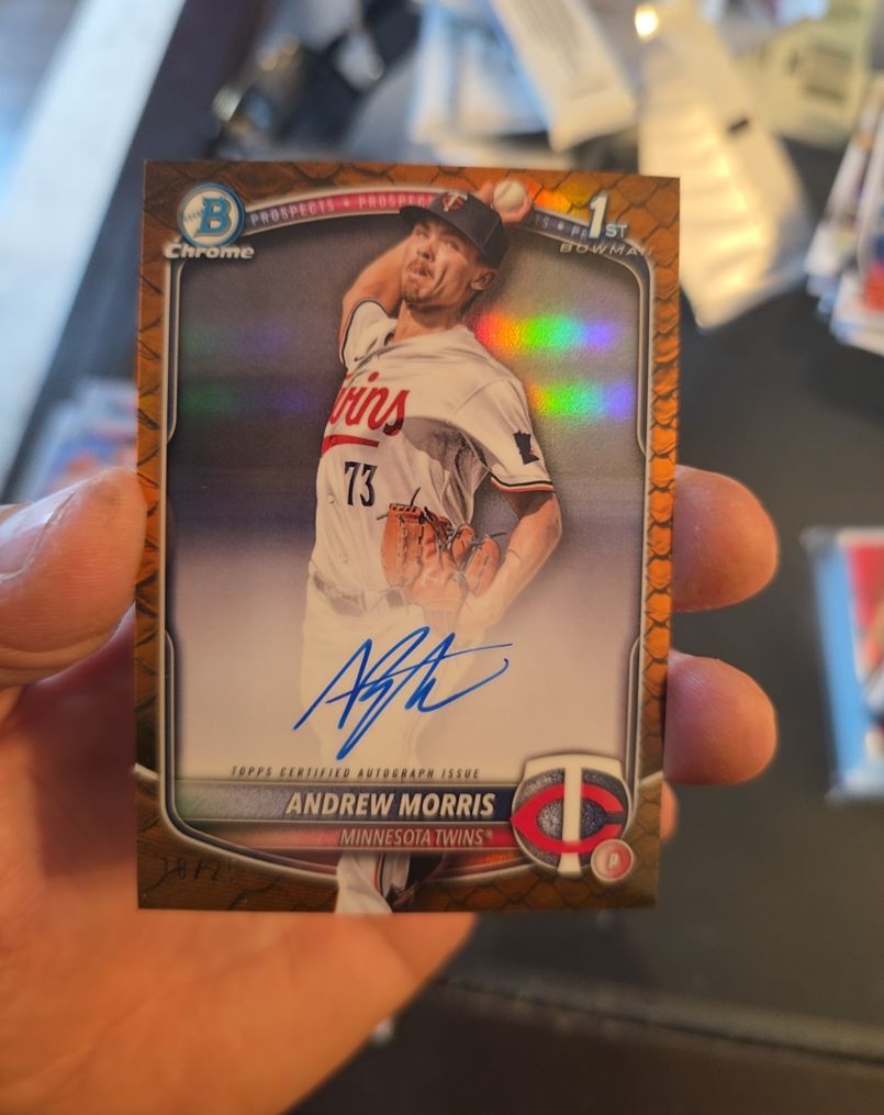 2025 Bowman Chrome #CPA-AMO Andrew Morris — front