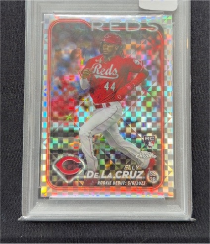 2024 Topps Chrome Update #USC150 Elly De La Cruz X-Fractor Rookie Debut — front