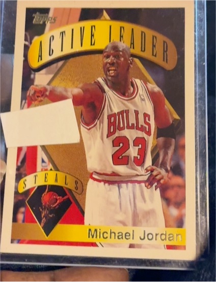 1995 Topps #4 Michael Jordan Active Leader Steals — front