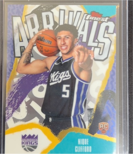 2025-26 Topps Finest #A-24 Nique Clifford Arrivals Sacramento Kings Rookie — front