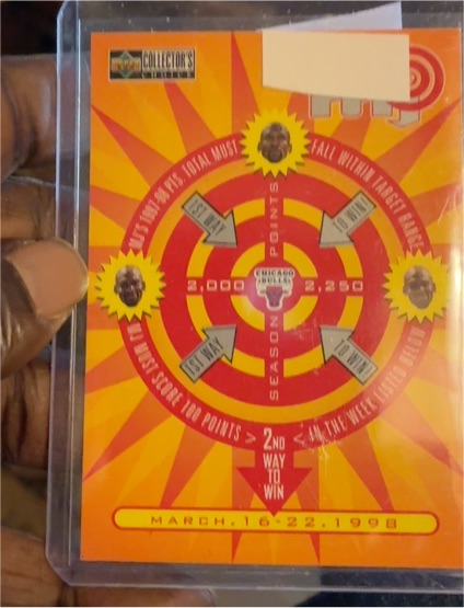 1997 Upper Deck Collector's Choice MJ Bullseye Contest Michael Jordan #B16 — front