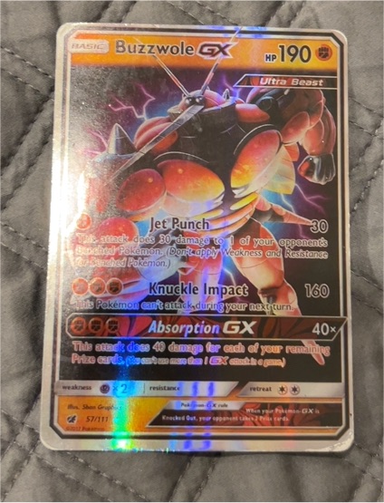 2017 Pokémon TCG Crimson Invasion #57 Buzzwole GX — front