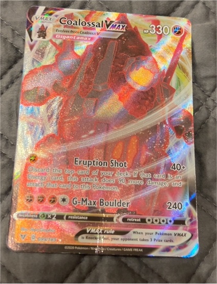 2020 Pokémon Vivid Voltage #099 Coalossal VMAX — front