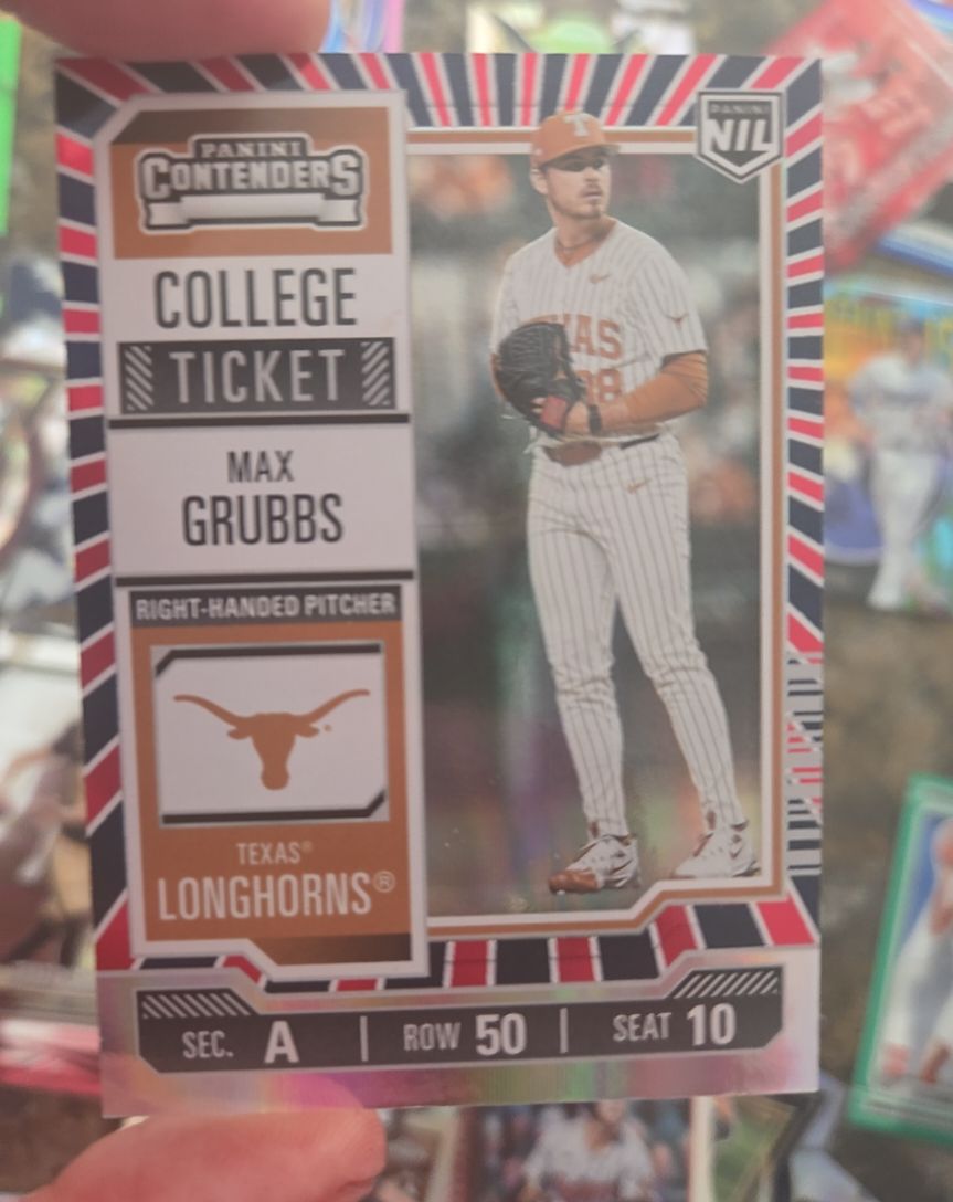 2025 Panini NIL College Ticket #27 Max Grubbs — front
