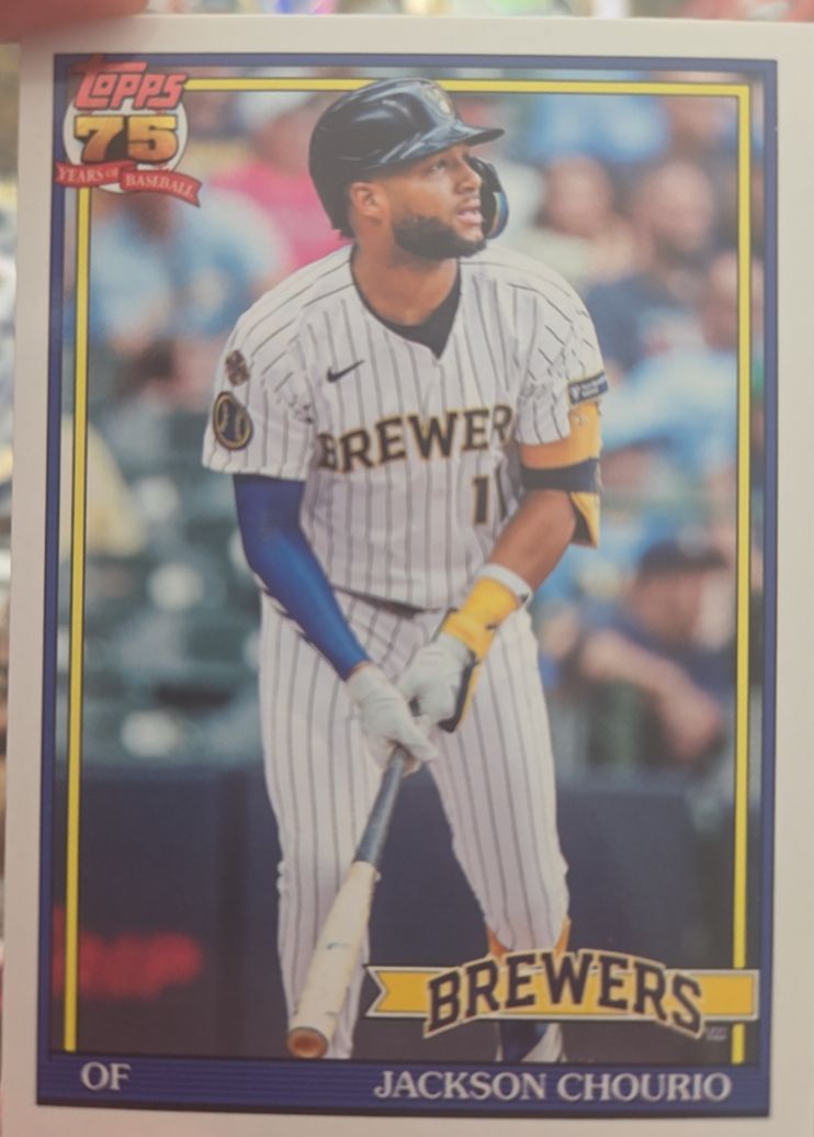 2026 Topps Series 1 1991 #T91-18 Jackson Chourio — front