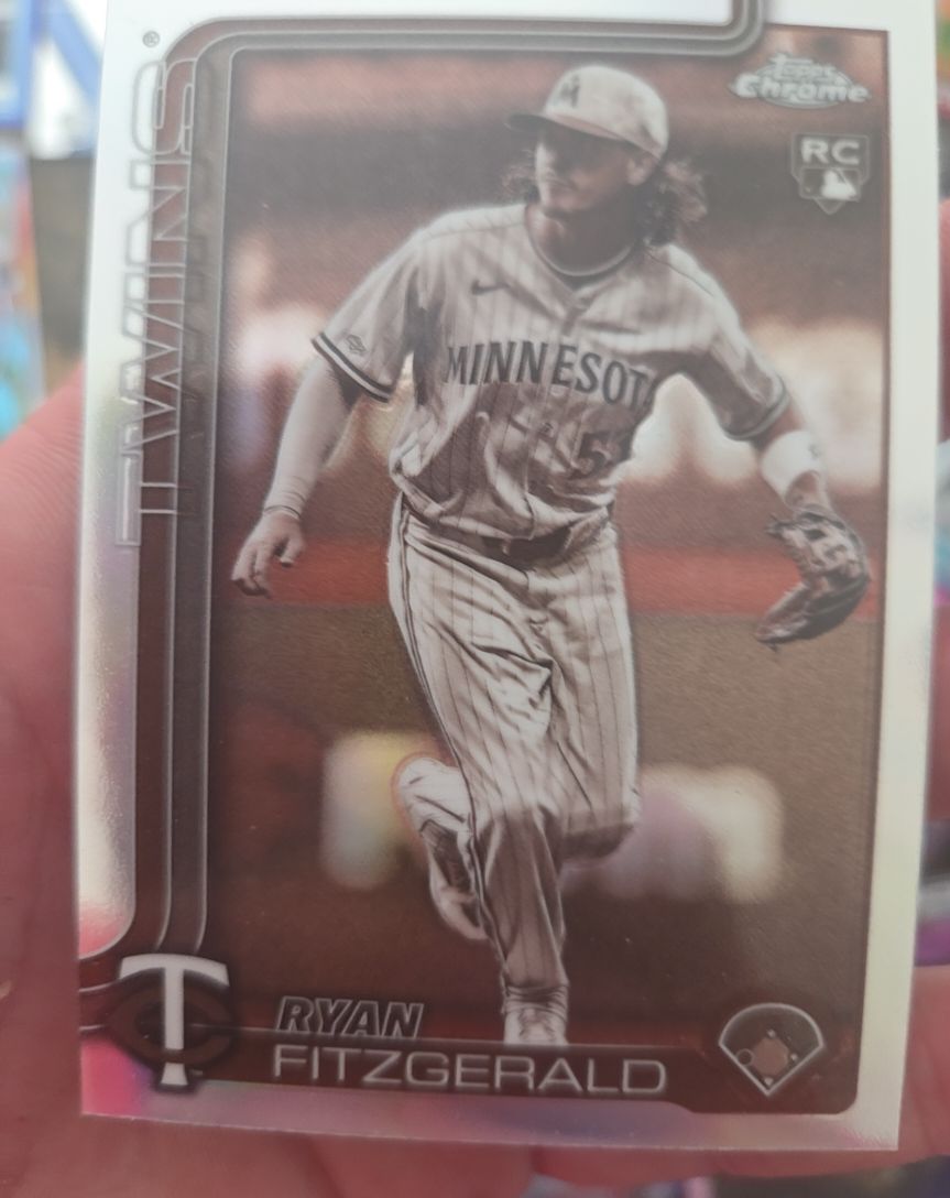 2025 Topps Chrome Update Series #USC8 Ryan Fitzgerald Sepia Refractor Rookie Card — front