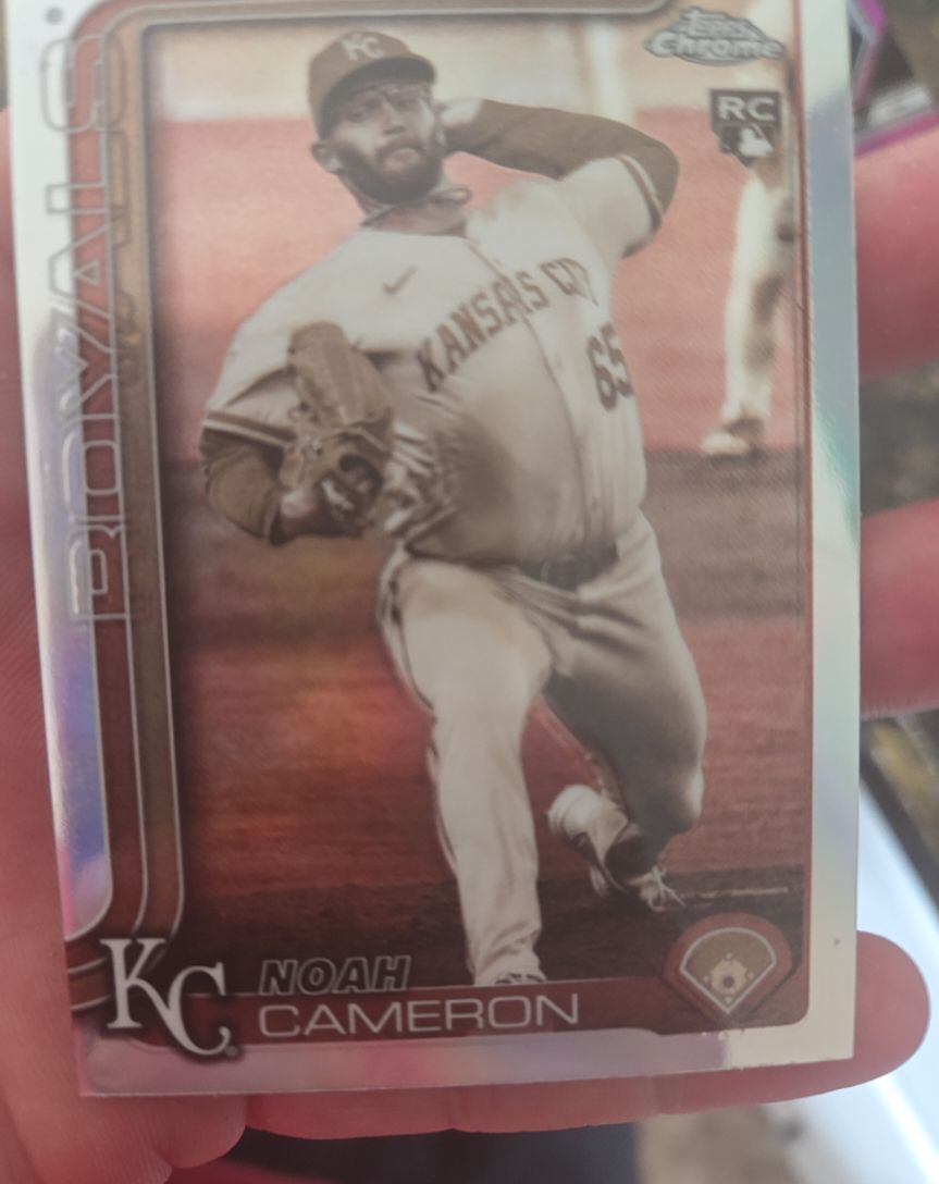 2025 Topps Chrome Update #USC69 Noah Cameron Sepia Refractor — front
