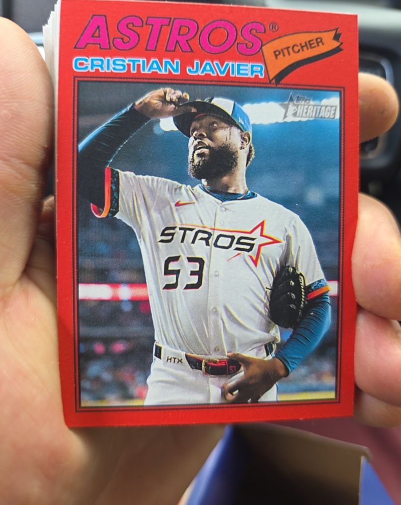 2026 Topps Heritage #330 Cristian Javier — front