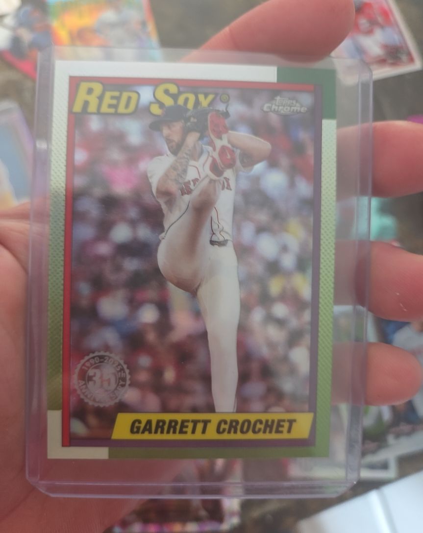 2025 Topps Chrome Update #90CU-11 Garrett Crochet 35th Anniversary Red Sox — front