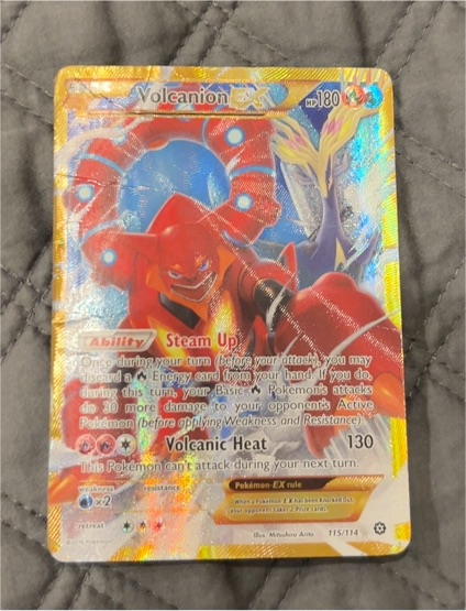 2015 Pokémon XY Steam Siege #115/114 Volcanion EX — front