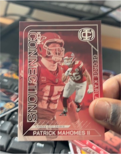 2025 Panini Icon Connections #IC-21 Patrick Mahomes II / George Karlaftis — front
