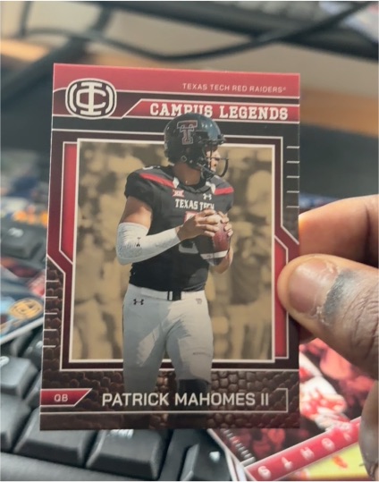 2025 Panini Icon Collection #CL-4 Patrick Mahomes II Campus Legends Texas Tech Red Raiders — front
