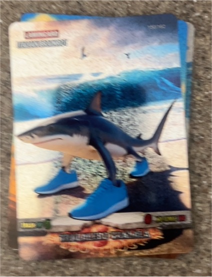 Lenticular 3D Shark Card with Blue Shoes — front