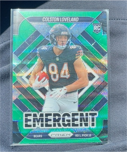 2025 Panini Prizm Emergent #20 Colston Loveland — front