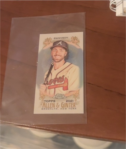 2021 Topps Allen & Ginter Chrome #112 Dansby Swanson — front