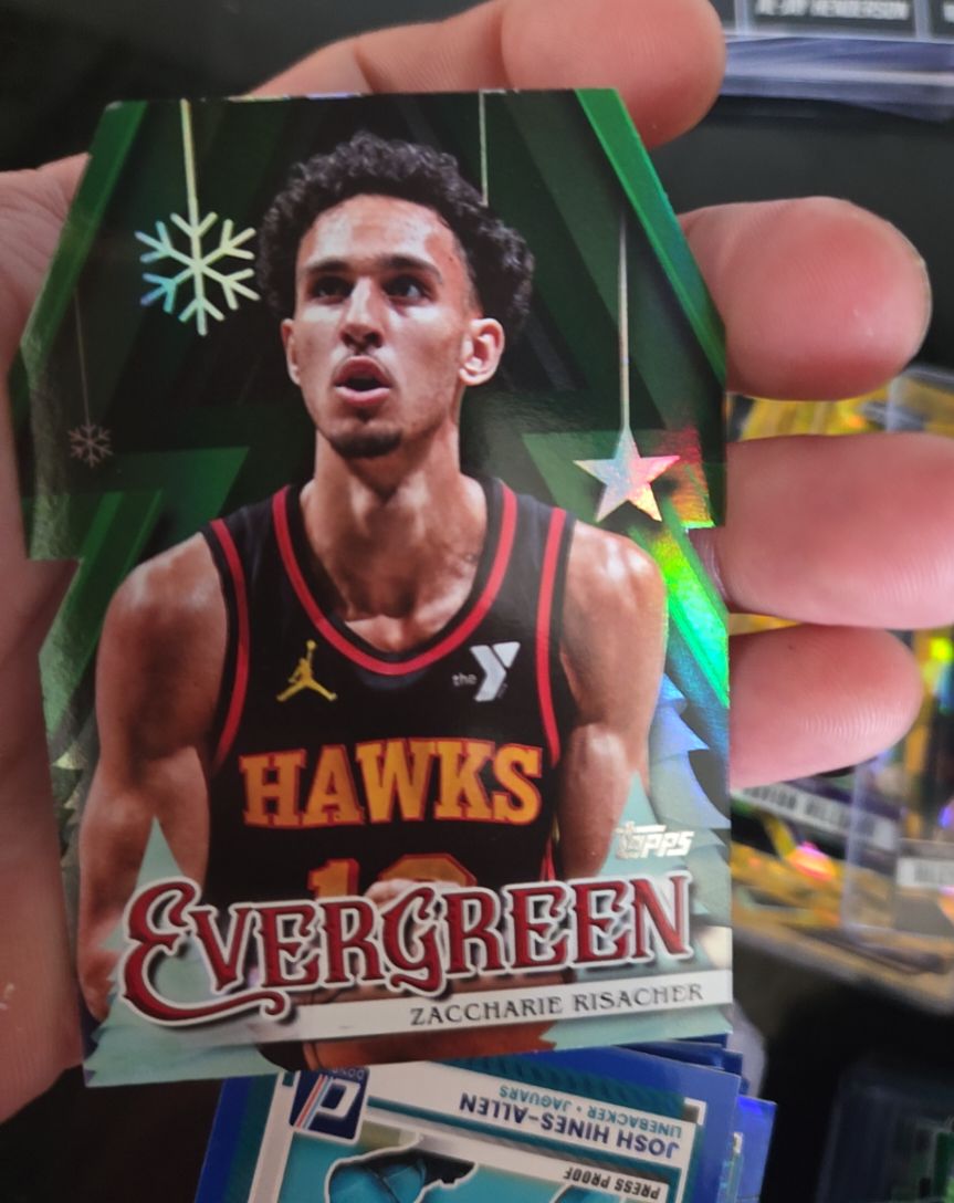 2025-26 Topps Holiday Evergreen #EV-ZR Zaccharie Risacher — front