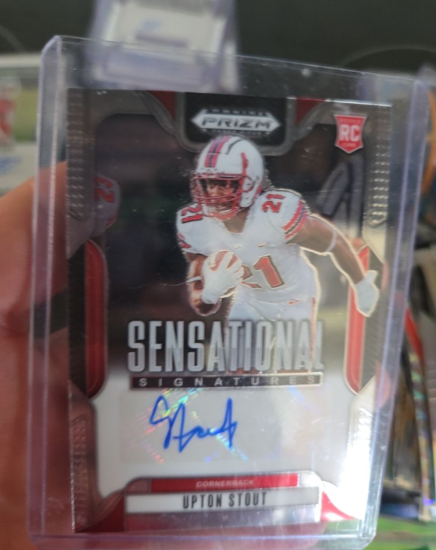 2025 Panini Prizm Draft Picks #SS-UPS Upton Stout Sensational Signatures — front