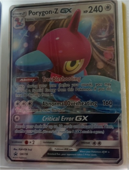 2019 Pokémon SM Black Star Promo #SM216 Porygon-Z GX — front