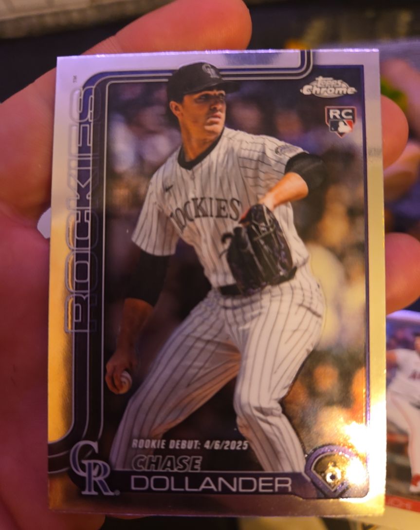 2025 Topps Chrome Update #USC175 Chase Dollander Rookie Debut — front