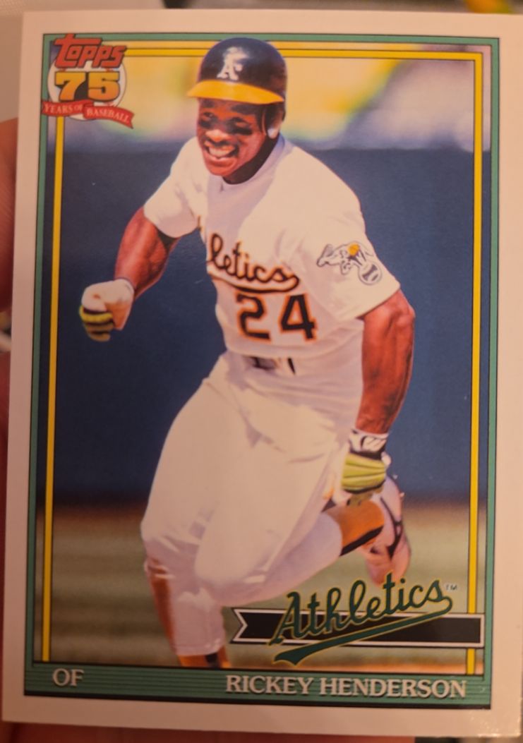 1991 Topps #T91-52 Rickey Henderson — front