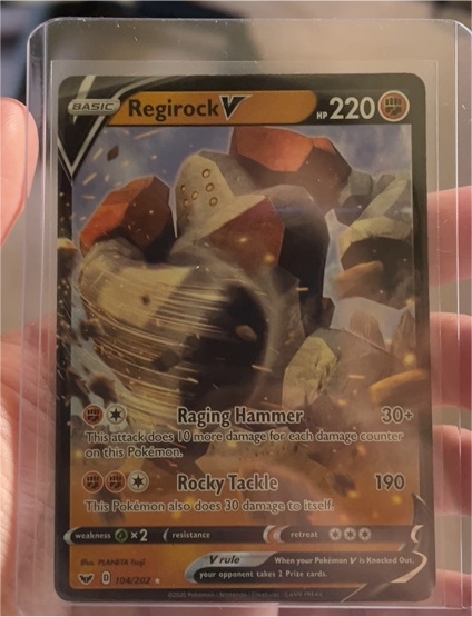 2020 Pokemon Sword & Shield #104 Regirock V — front