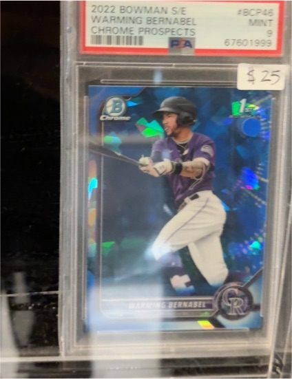 2022 Bowman Chrome Sapphire #BCP46 Warming Bernabel — front
