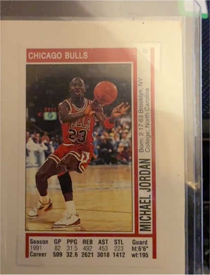 1991-92 Panini #116 Michael Jordan — front
