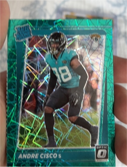 2021 Panini Donruss Optic #278 Andre Cisco Green Velocity Rookie Jacksonville Jaguars — front