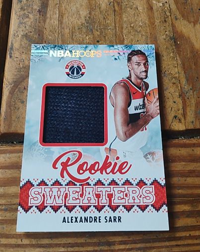 2024-25 Panini NBA Hoops Winter Rookie Sweaters #RSW-SAR Alexandre Sarr — front