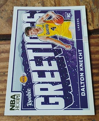 2024-25 Panini NBA Hoops #19 Dalton Knecht Rookie Greetings Winter — front