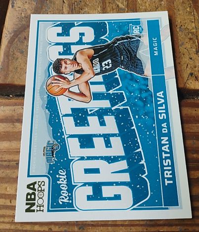 2024-25 Panini NBA Hoops Rookie Greetings #18 Tristan Da Silva — front